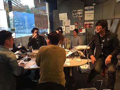 ラジオ出演の様子